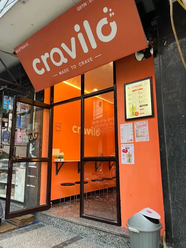 The Cravilo storefront in Mansarovar Park, Shahdara
